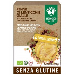 Penne 100% Lenticchie Gialle Bio S/Glutine 250 Gr