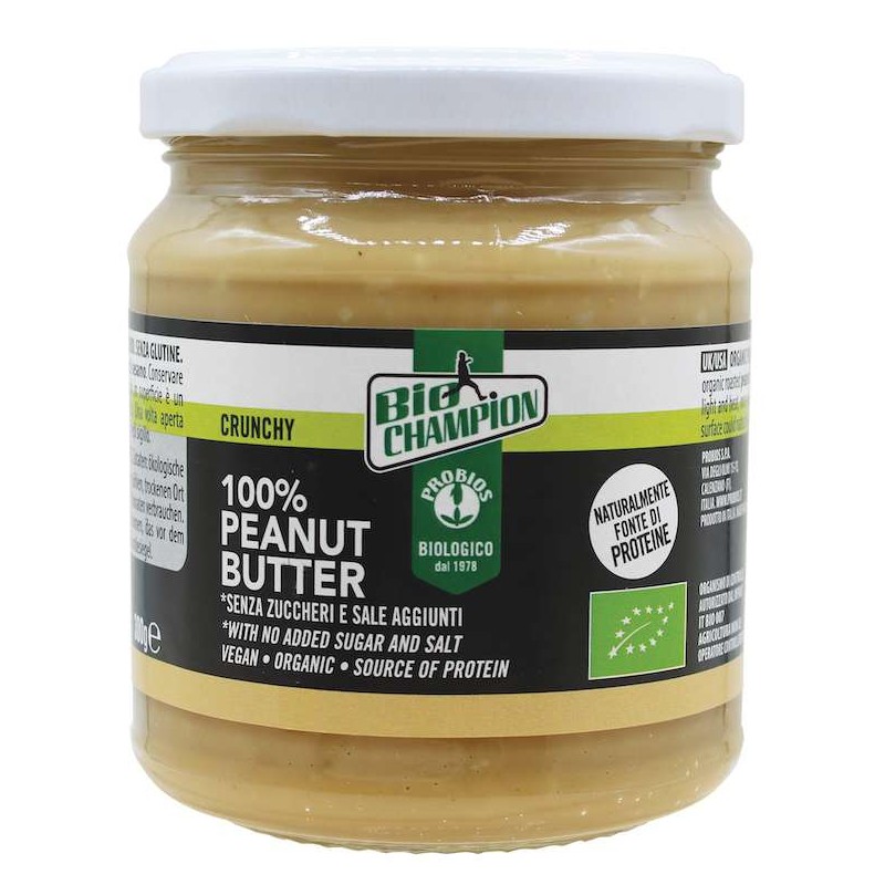 Crunchy 100% Peanuts Butter Bio 300Gr