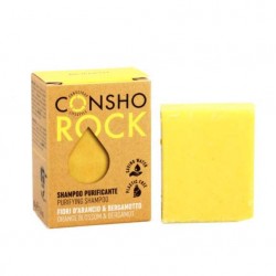 Consho Rock Shampoo Solido Purificante Fiori d'Arancio e Bergamotto