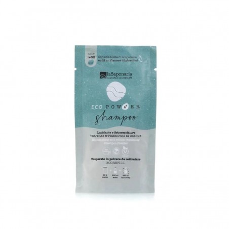 Ecopowder Shampoo Lucidante e Seboregolatore Tea Tree e Prebiotici di Cicoria 25 gr
