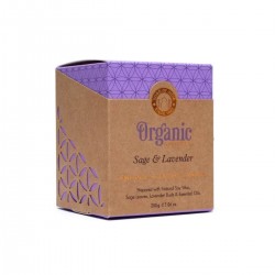 Candela Organic con Foglie di Salvia & Lavanda 200 gr